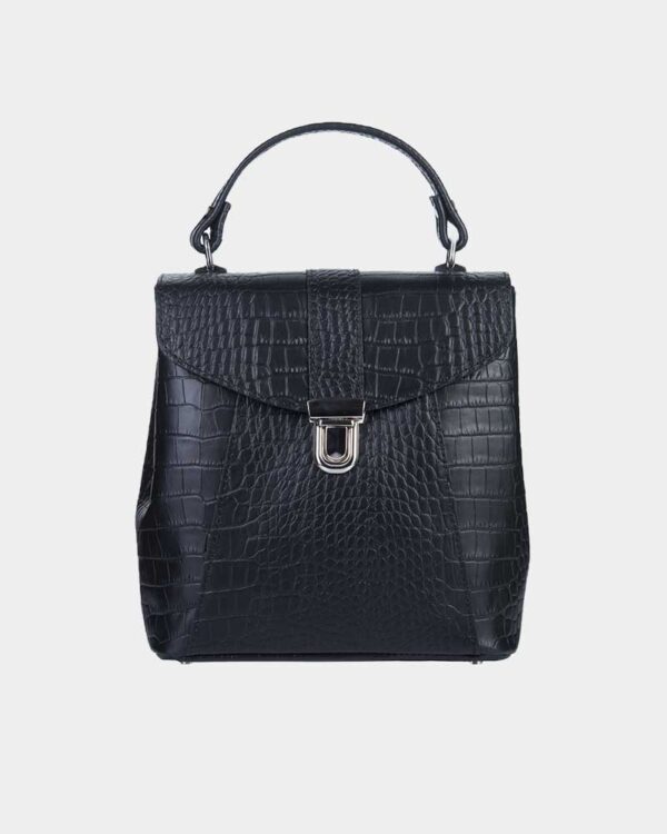 Galentino Bags cross body saddle bag in black - Image 4