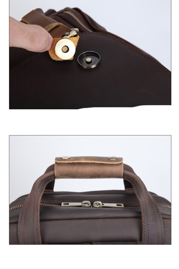 Camera European And American Crazy Horse Leather Shoulder Bag - Image 6