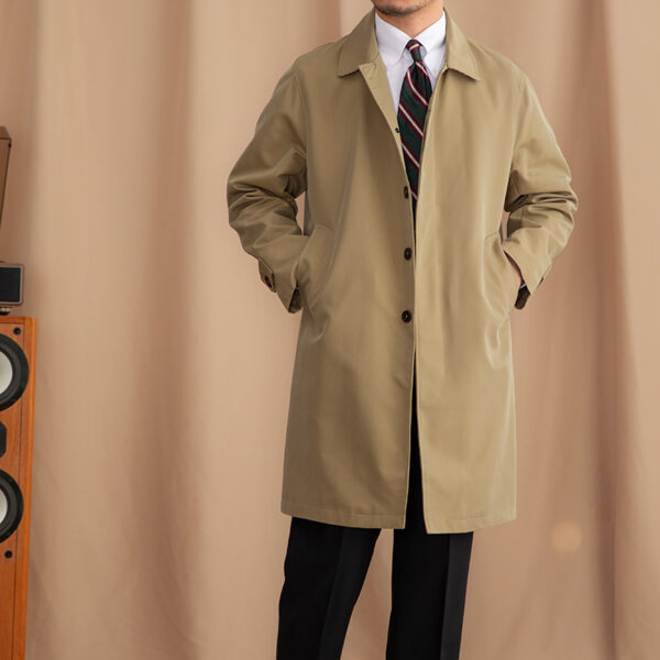 Lapel Single Breasted Business Casual Mid-length Trench Coat - Image 3