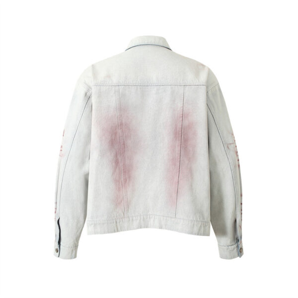 Inkjet Tie-dyed Denim Clothing Loose Jacket Men - Image 5