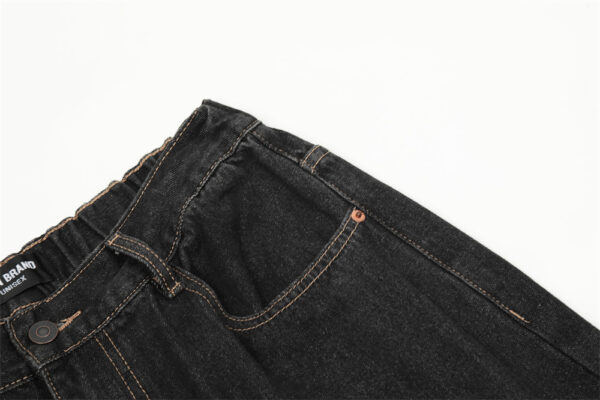 Fashion Punk Patch Denim Trousers Men - Image 10
