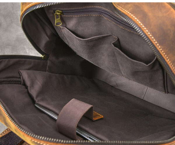Crazy Horse Leather Backpack - Image 5