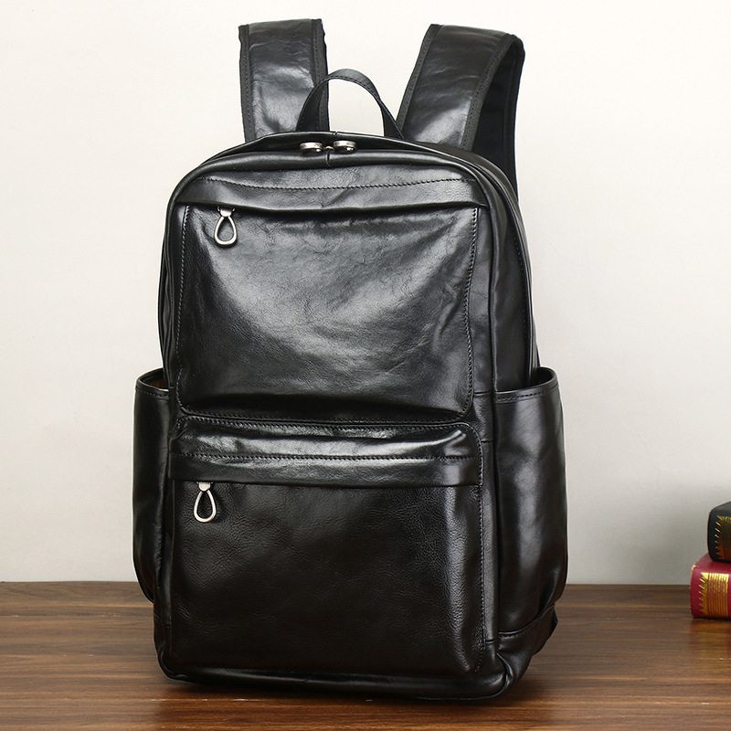 Men’s Leather Large Capacity Business Trip Casual And Comfortable Backpack