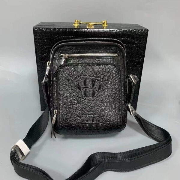 Crocodile Leather Men's Casual All-matching Crossbody Bag - Image 2