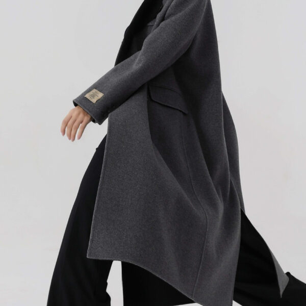 Women's Loose Extended Gun Lapel Coat - Image 2
