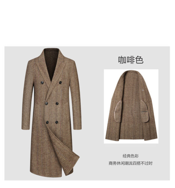 Handmade double-sided woolen coat men's cashmere coat - Image 3