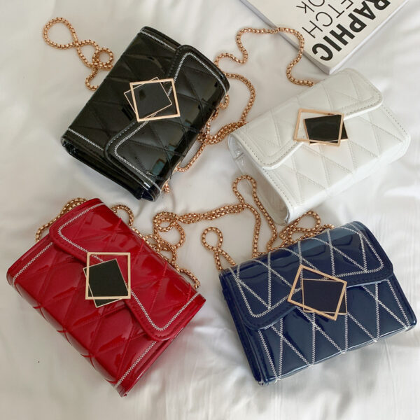 Messenger Bag Rhombic Chain Fashion Small Square Bag - Image 7