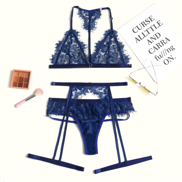 Bra Sexy Costumes Lingerie-Set Mesh Lace Transparent Women - Image 3