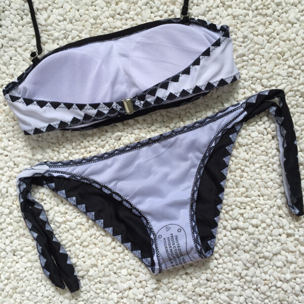 Sexy Strapless Bikini set swimsuit Women strapless Swimwear tie side bikini bottom Bathing Suit Beachwear swim suit - Image 2