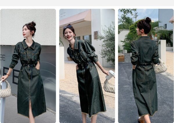 Denim Dress For Women Casual Retro - Image 2