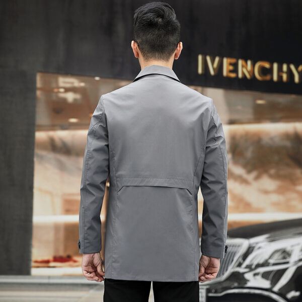 Lapel men's trench coat - Image 3
