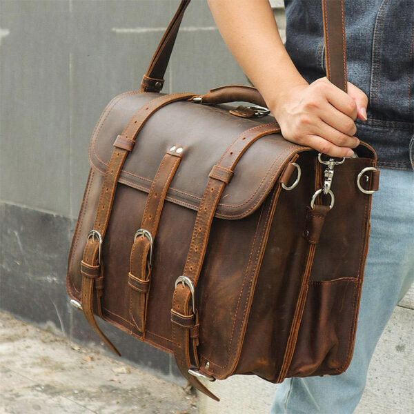 Crazy Horse Leather Tote - Image 7