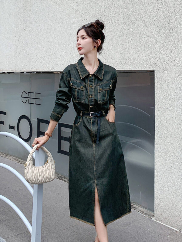 Denim Dress For Women Casual Retro - Image 10