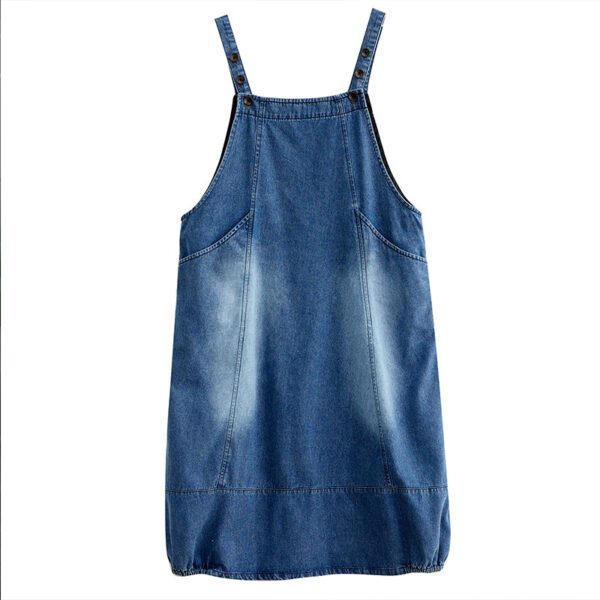 Fashion Loose Denim Strap Dress Women - Image 6