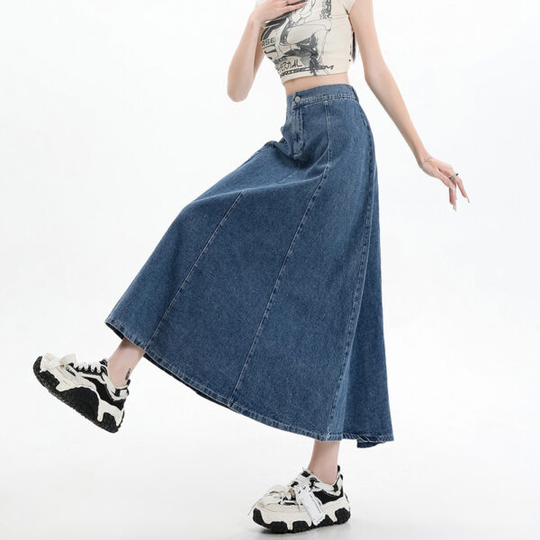 Elegance Retro Denim Skirt For Women - Image 8