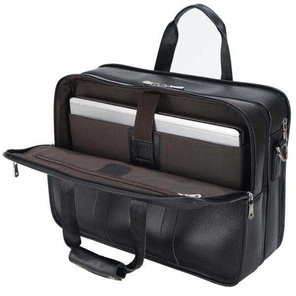 Tiding Leather Leather Business First Layer Cowhide 17-inch Laptop Bag - Image 9