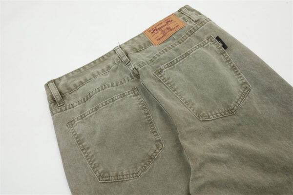 Washed Dyed Denim Trousers For Men - Image 2