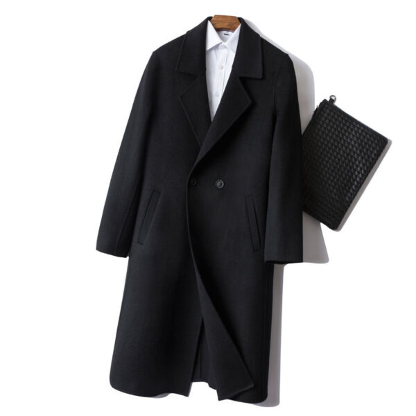Long Dropped Shoulder Trench Coat Cashmere Coat - Image 2