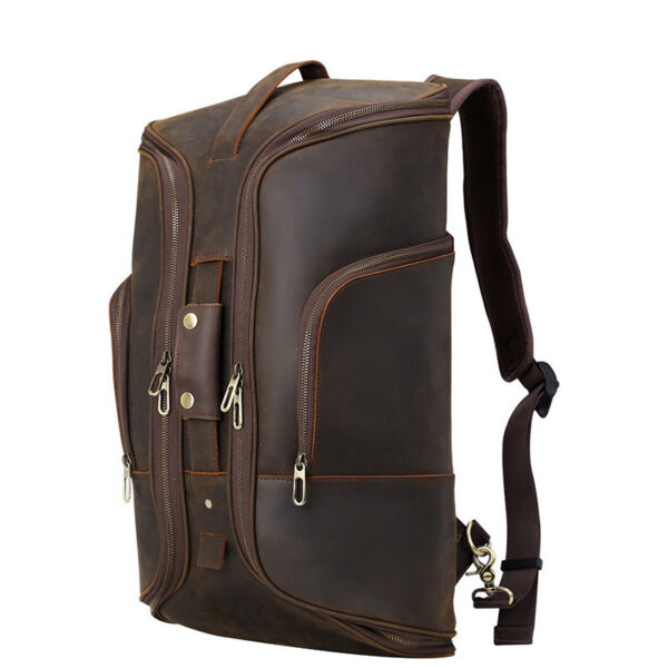 Men's Fashion Top Layer Leather Backpackage - Image 2