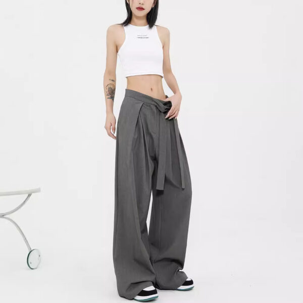 Fashion Women's Casual Pants Wide Leg Trousers - Image 5