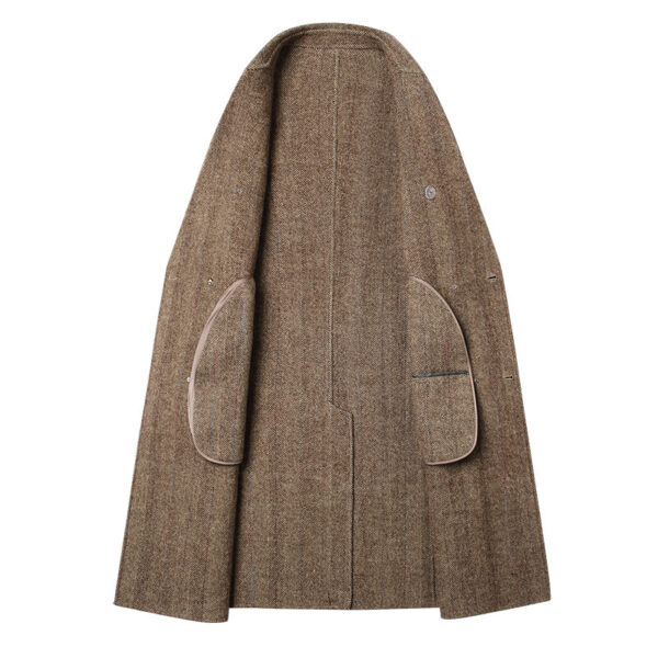 Handmade double-sided woolen coat men's cashmere coat - Image 5