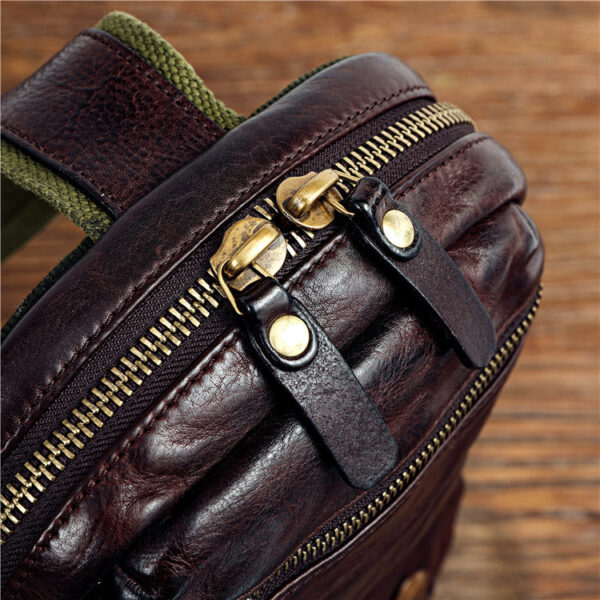 Vegetable Tanned Head Layer Cow Chest Covering Leather For Men - Image 5