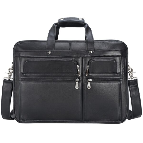 Tiding Leather Leather Business First Layer Cowhide 17-inch Laptop Bag - Image 5