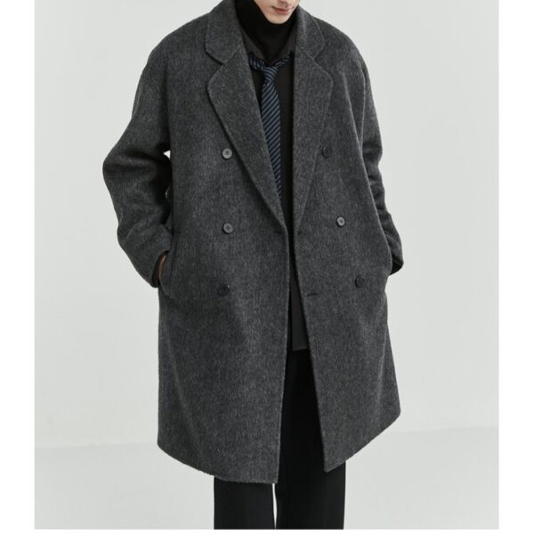 Double-sided Woolen Coat Men's Mid-length - Image 9