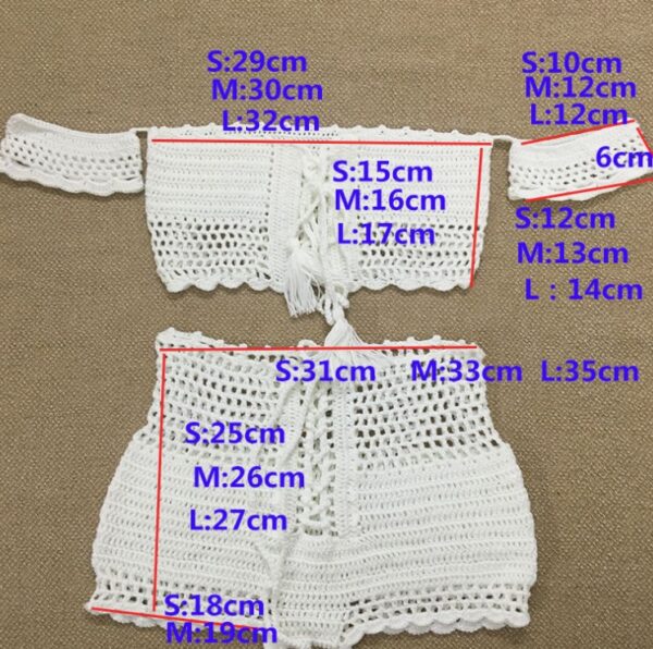 Knitted Swimwear Women Bikini Set Off Shoulder Swimsuit Bandeau Swimming Suit for Women Bandage High Waist Bathing Suit - Image 5