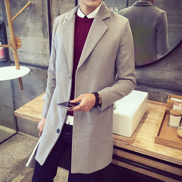 Single-breasted mid-length trench coat - Image 10