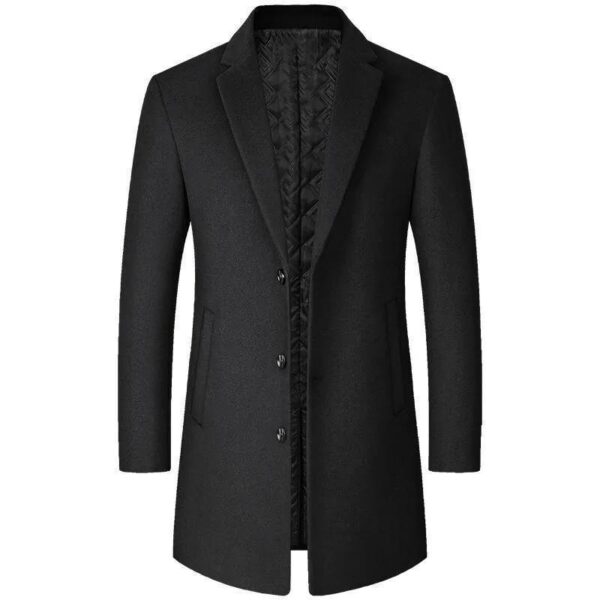 Autumn And Winter Woolen Trench Coat Men - Image 6