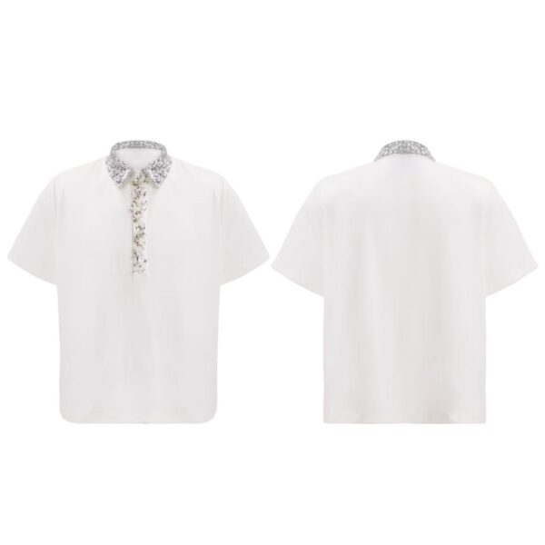 Embroidery Polo T-shirt - Image 4
