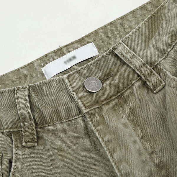 Washed Dyed Denim Trousers For Men - Image 4