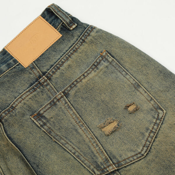 Yellow Denim Straight-leg Trousers Men - Image 2