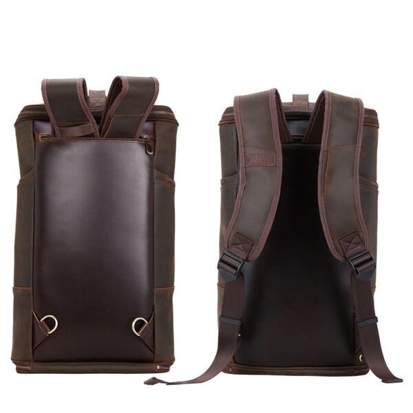 Men's Fashion Top Layer Leather Backpackage - Image 4