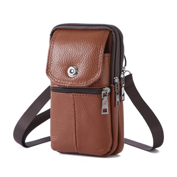 Leather Cell Phone Shoulder Holster,Hip Bum Pack Pouch For Men,Vertical Holster Belt Clip Pouch,Carrying Case With Card Slots Compatible With