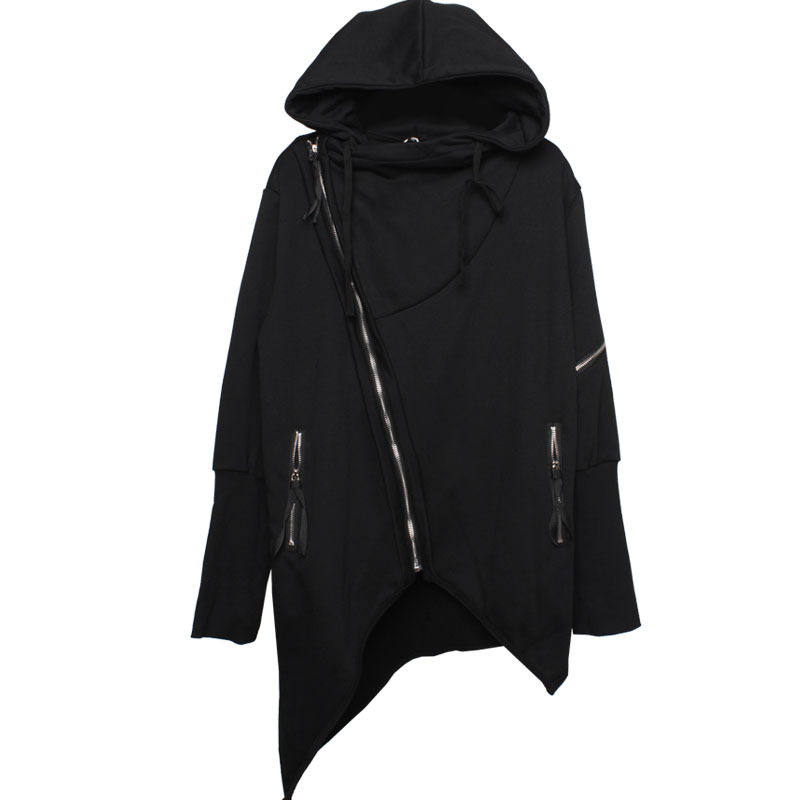 Dark Asymmetric Design Coat Gothic Trench Coat Men