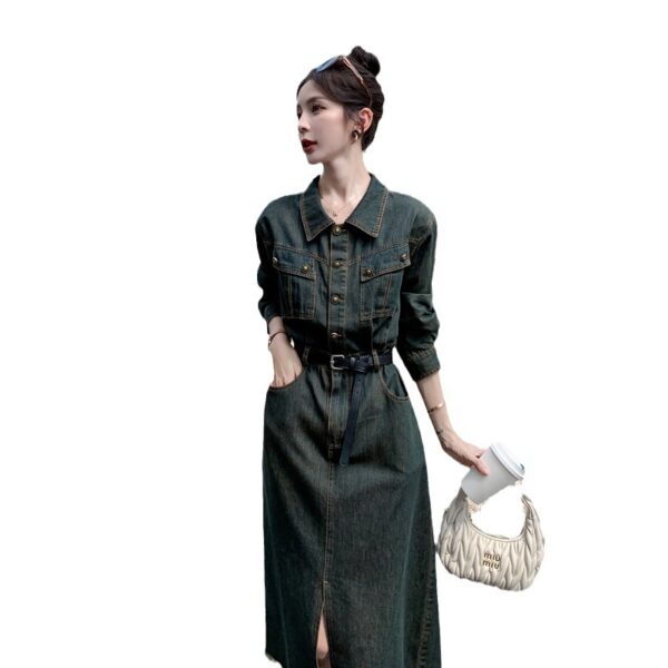 Denim Dress For Women Casual Retro - Image 4