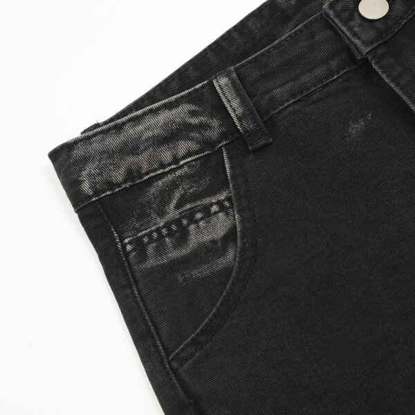 Fashion Loose Denim Bootcut Pants Men - Image 7