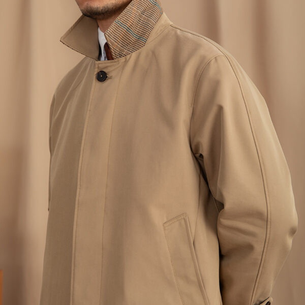 Lapel Single Breasted Business Casual Mid-length Trench Coat - Image 7