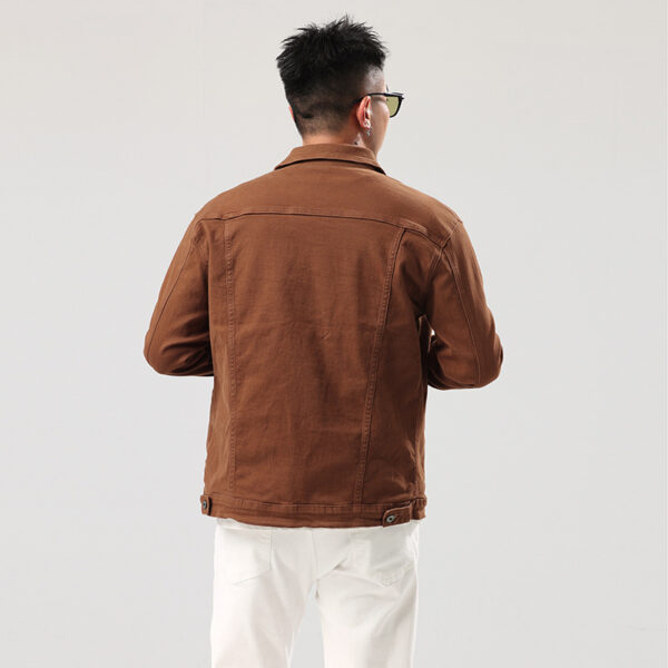 Handsome Korean Style Slim Fit Denim Coat For Men - Image 6