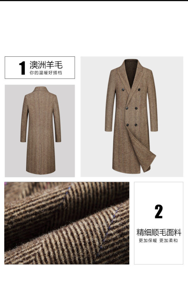 Handmade double-sided woolen coat men's cashmere coat - Image 6