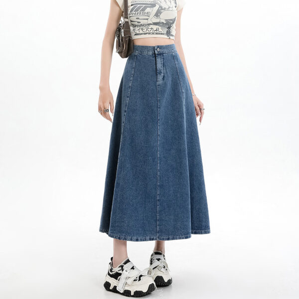 Elegance Retro Denim Skirt For Women - Image 7