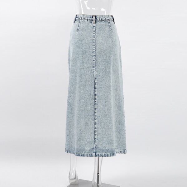 Retro Design Denim Skirt For Women - Image 8