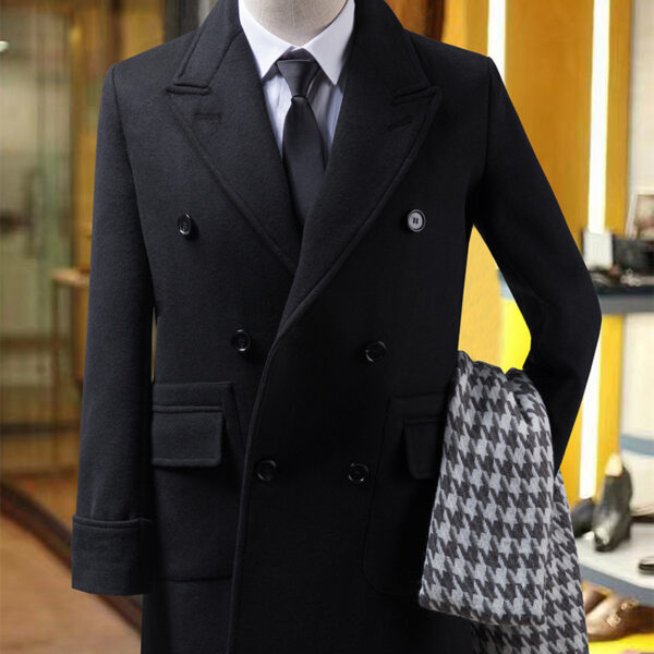 European And American Men's British Mid Length Coat - Image 2