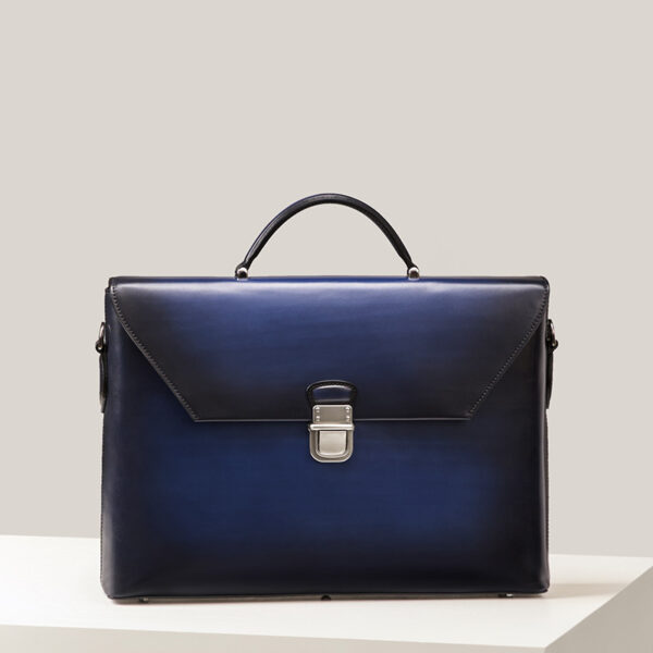 Handmade Vintage Crossbody Flap Business Bag - Image 3