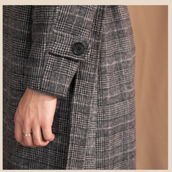 Men's Wool Warm Mid-length Coat - Image 4