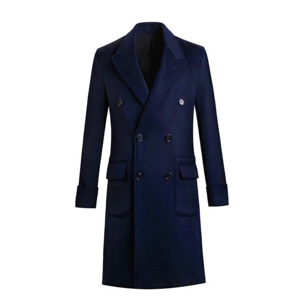 European And American Men's British Mid Length Coat - Image 3