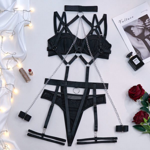 Lingerie Role Play Chain Set 4 Piece Women - Image 3