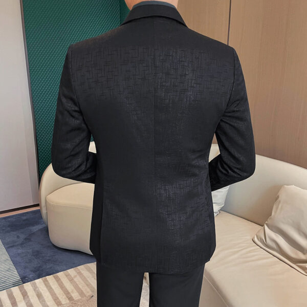 Men's Suit Metal Buckle Design Gun Collar Jacket - Image 4